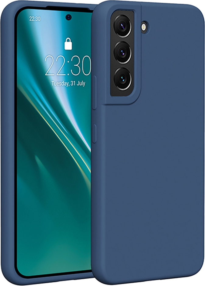 Silikonový kryt Etteri pro Samsung Galaxy S22 tmavě modrý