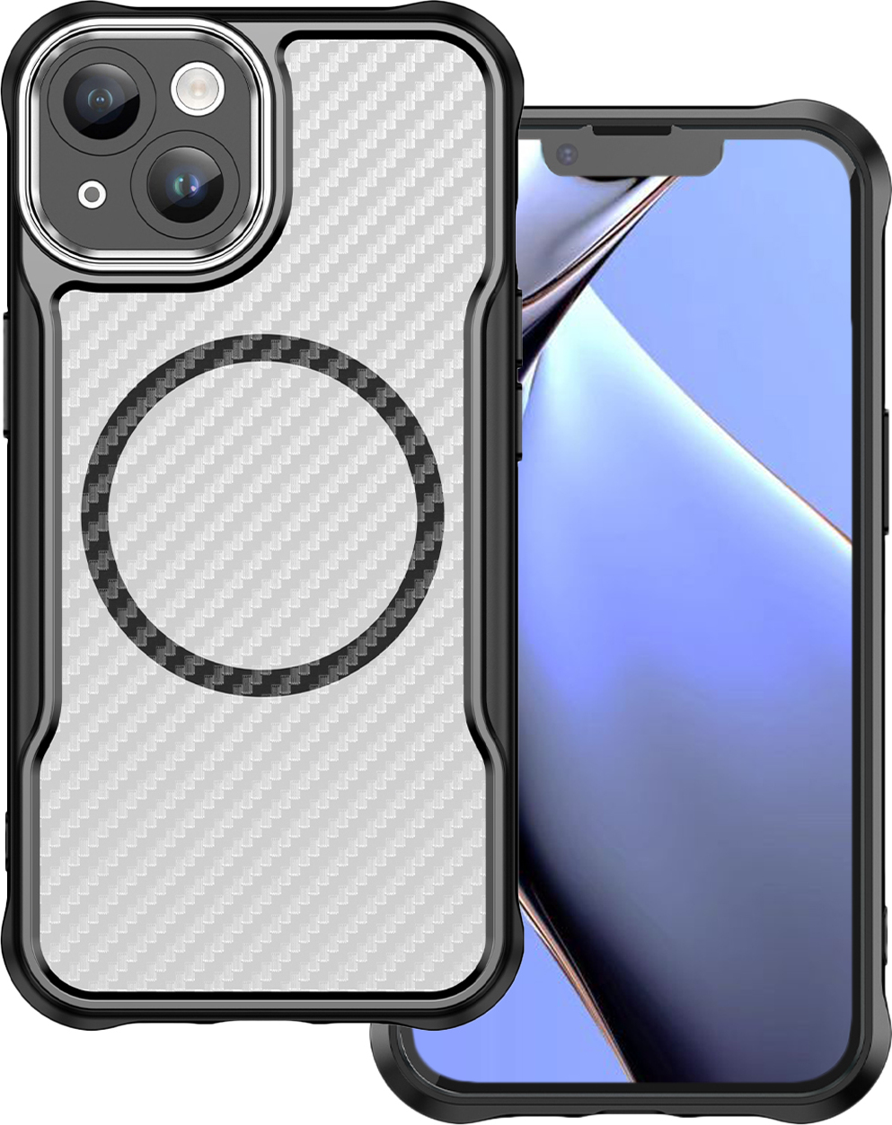 Pouzdro Defender Carbon Mag pro iPhone 15 6,1" černé