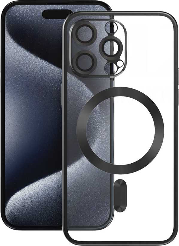 Pouzdro Vmax Electroplating Mag TPU pro iPhone 15 Plus 6,7" černé