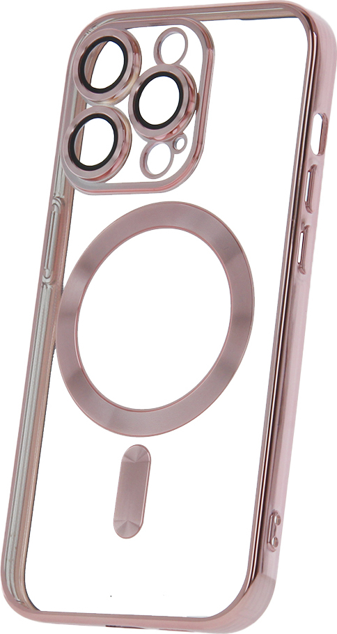 Pouzdro Color Chrome Mag pro iPhone 14 Pro 6,1" růžovo-zlaté