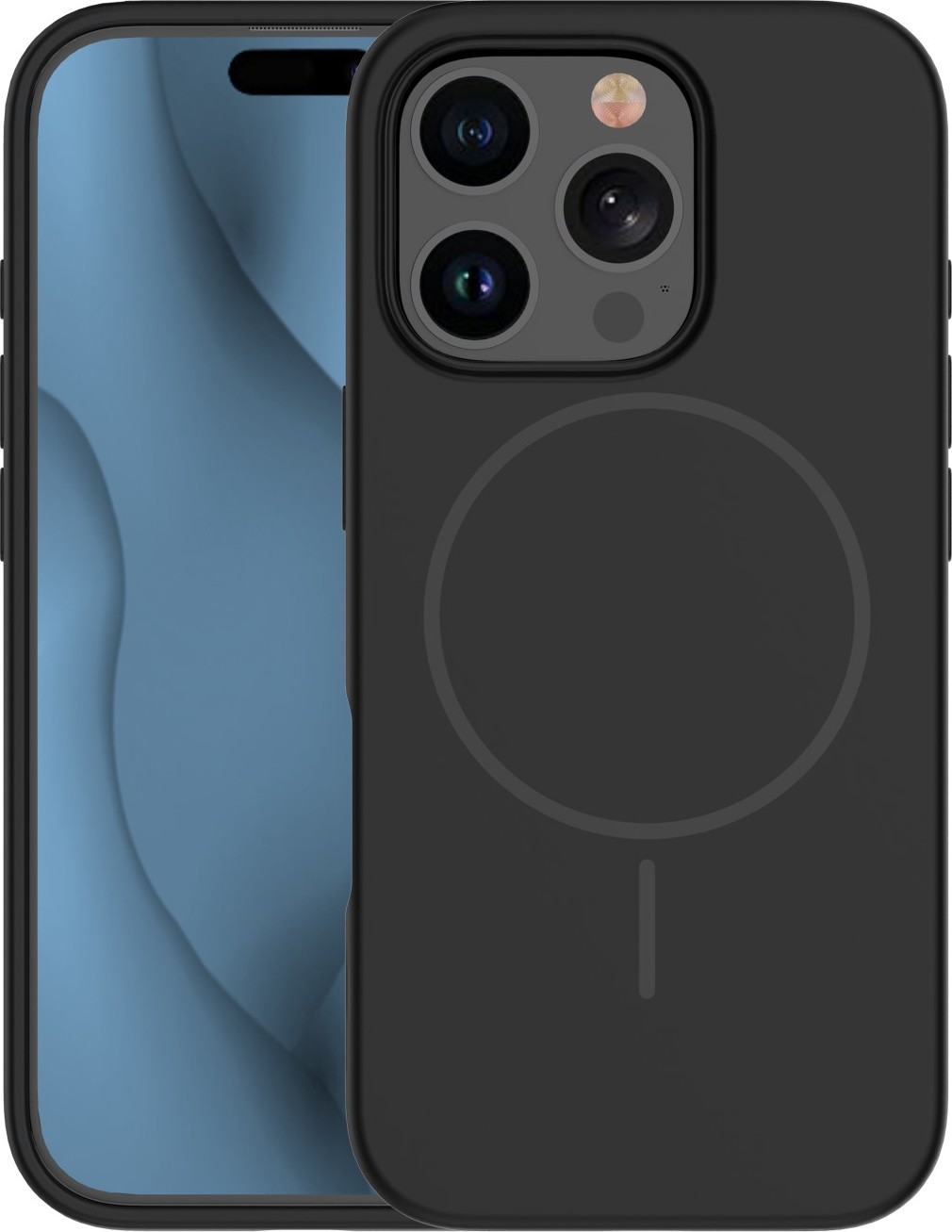 Silicone Thin Mag kryt pro iPhone 12 / 12 Pro 6,1" černý