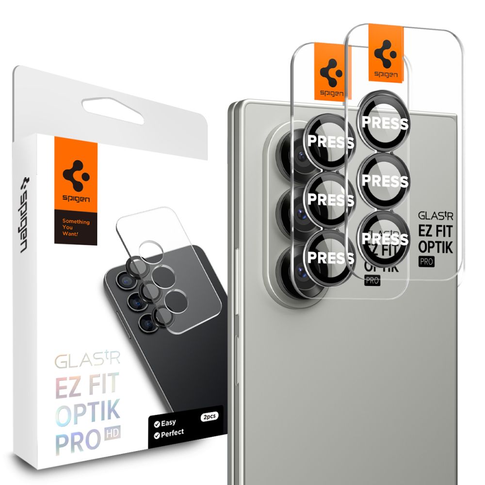 Ochranné sklo na čočku fotoaparátu SPIGEN OPTIK PRO HD GLAS.TR ”EZ FIT” CAMERA PROTECTOR 2-PACK GALAXY Z FOLD 7 BLACK
