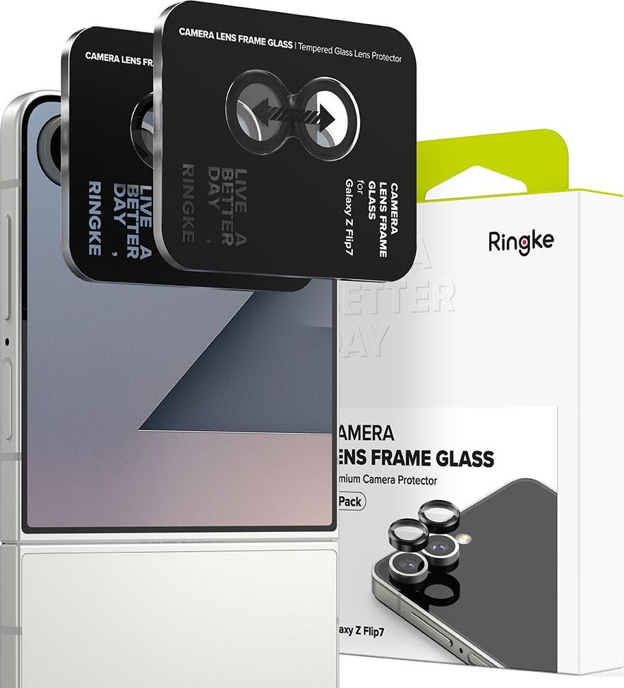 Ochranné sklo na čočku fotoaparátu RINGKE CAMERA FRAME PROTECTOR 2-PACK GALAXY Z FLIP 7 BLACK