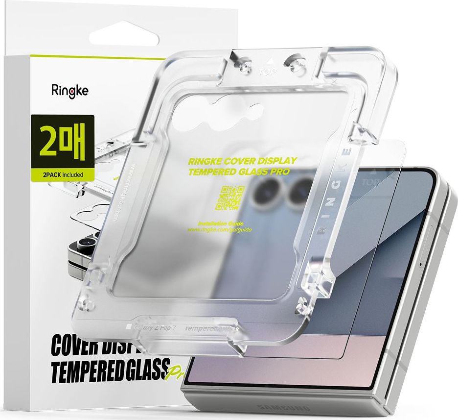 Tvrzené sklo s aplikátorem RINGKE COVER DISPLAY PRO 2-PACK GALAXY Z FLIP 7 CLEAR