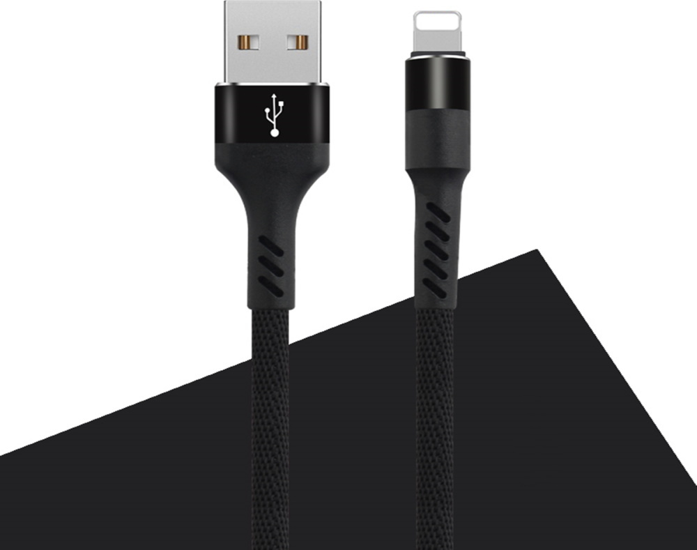 Kabel Maxlife MXUC-01 USB - Lightning 1,0 m 2A černý nylon