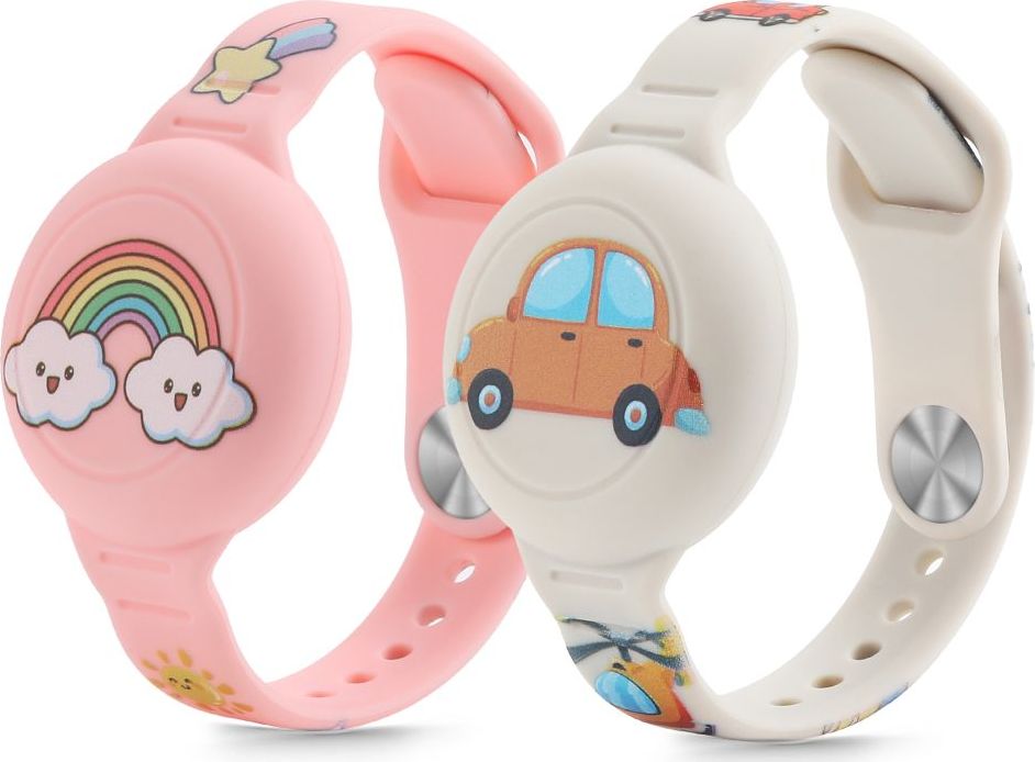TECH-PROTECT SMOOTH ŘEMÍNEK NA RUKU PRO DĚTI 2-PACK NA APPLE AIRTAG 1 / 2 COLORFUL