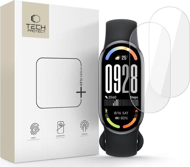 Hydrogelová fólie TECH-PROTECT HYDRO FLEX+ 2-PACK XIAOMI SMART BAND 8 / 9 / 10 / NFC CLEAR