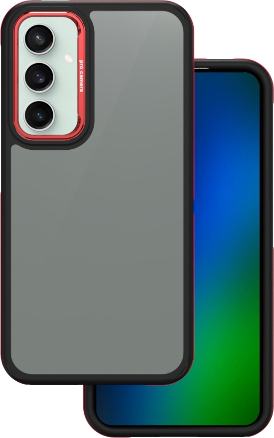 Kryt Crystal Black pro Samsung Galaxy S23 FE červený