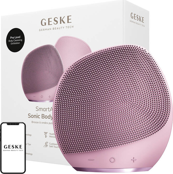 Geske Sonický kartáček na pleť / tělo a intenzivní peeling 7v1 (růžový)