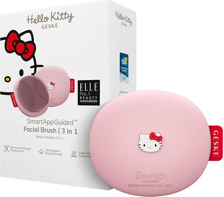 Facial Cleaning Brush 3in1 Geske with APP (Hello Kitty pink)