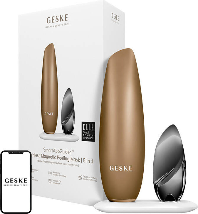 GESKE 5v1 bezdotykový magnetický odstraňovač na pleťové masky a peeling (šedá)