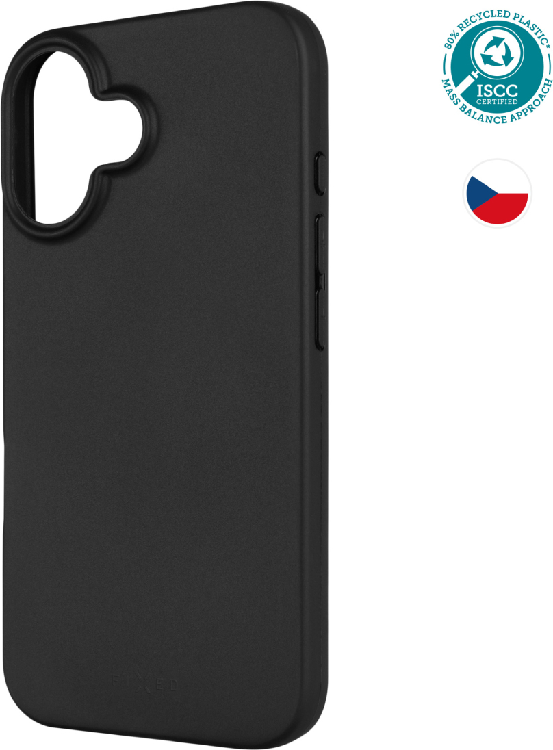TPU gelový kryt FIXED ReStory pro Apple iPhone 16, černý
