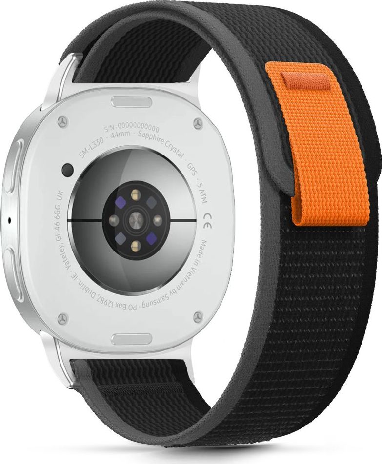 TECH-PROTECT NYLON STRIPE SAMSUNG GALAXY WATCH 8 / CLASSIC (40 / 44 / 46 MM) BLACK/ORANGE