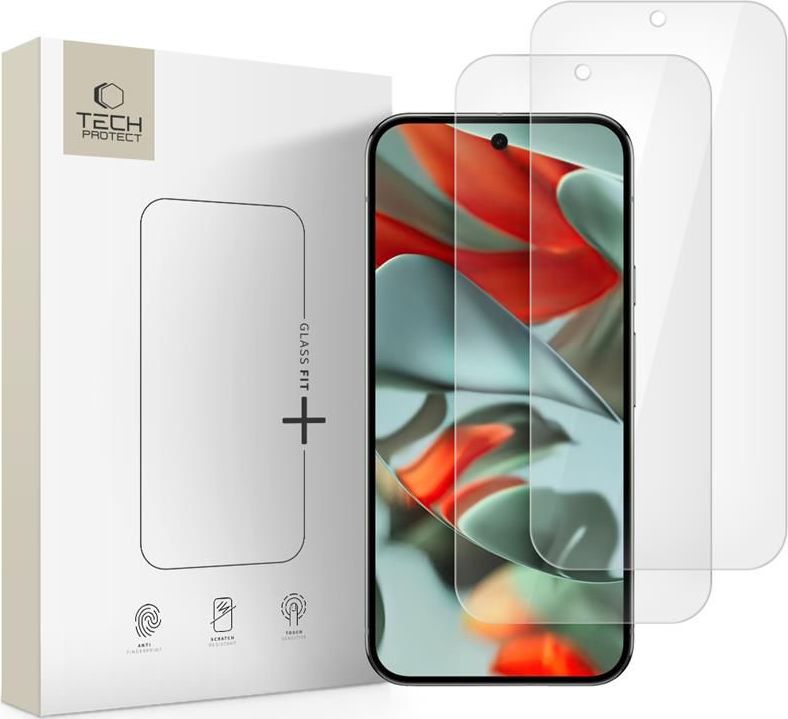 Tvrzené sklo TECH-PROTECT GLASS FIT+ 2-PACK GOOGLE PIXEL 9 / 9 PRO / 10 / 10 PRO CLEAR