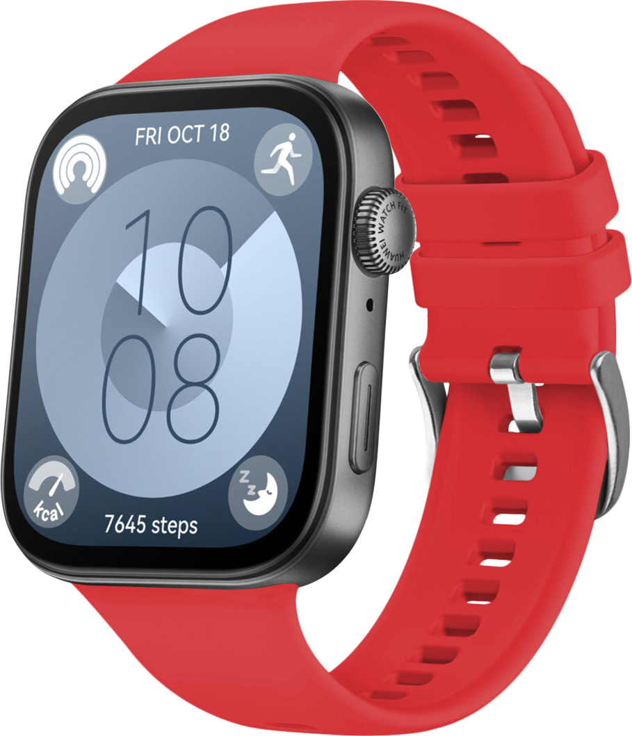 Silikonový řemínek FIXED Silicone Strap pro Huawei Watch FIT 4/4Pro/3, červený