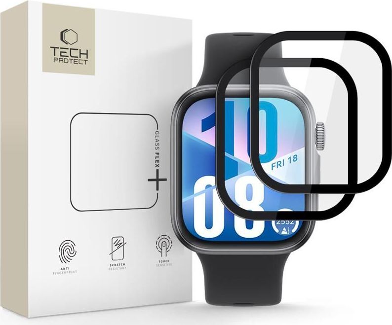 Hybridní sklo TECH-PROTECT GLASS FLEX+ 2-PACK HUAWEI WATCH FIT 4 BLACK