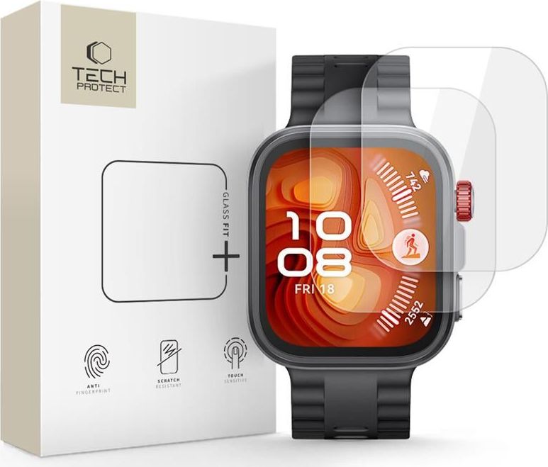 Tvrzené sklo TECH-PROTECT GLASS FIT+ 2-PACK HUAWEI WATCH FIT 4 PRO CLEAR