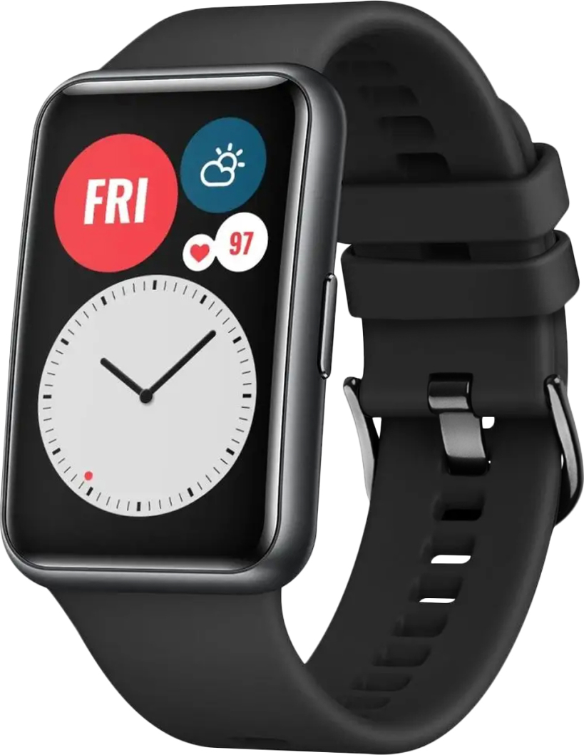 Silikonový řemínek FIXED Silicone Strap pro Huawei Watch FIT, černý