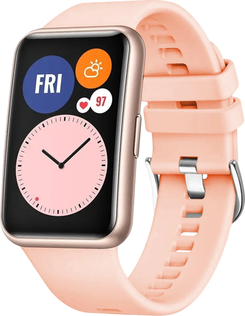 Silikonový řemínek FIXED Silicone Strap pro Huawei Watch FIT, růžový