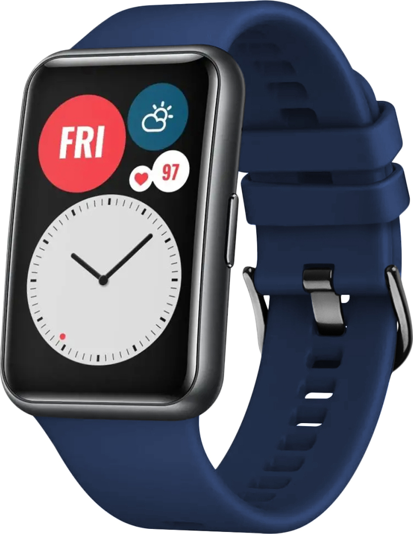 Silikonový řemínek FIXED Silicone Strap pro Huawei Watch FIT, modrý