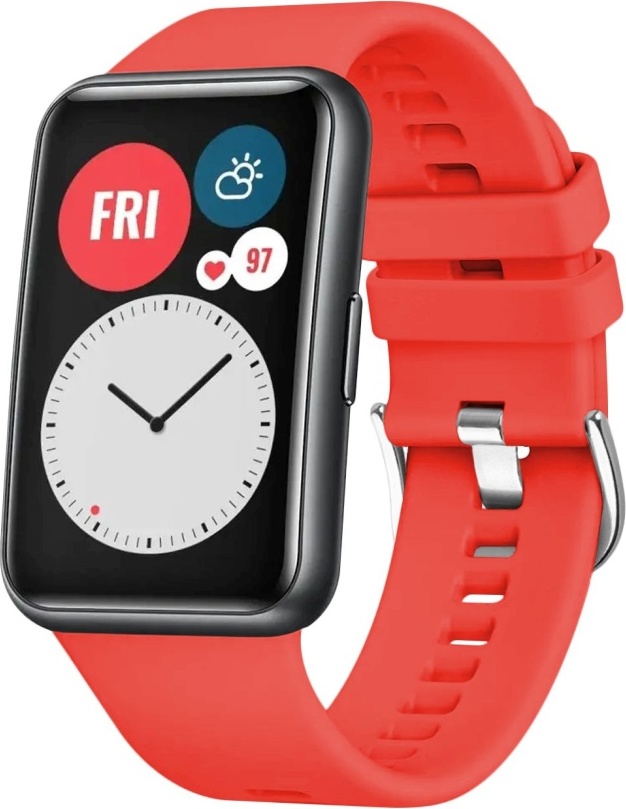 Silikonový řemínek FIXED Silicone Strap pro Huawei Watch FIT, červený