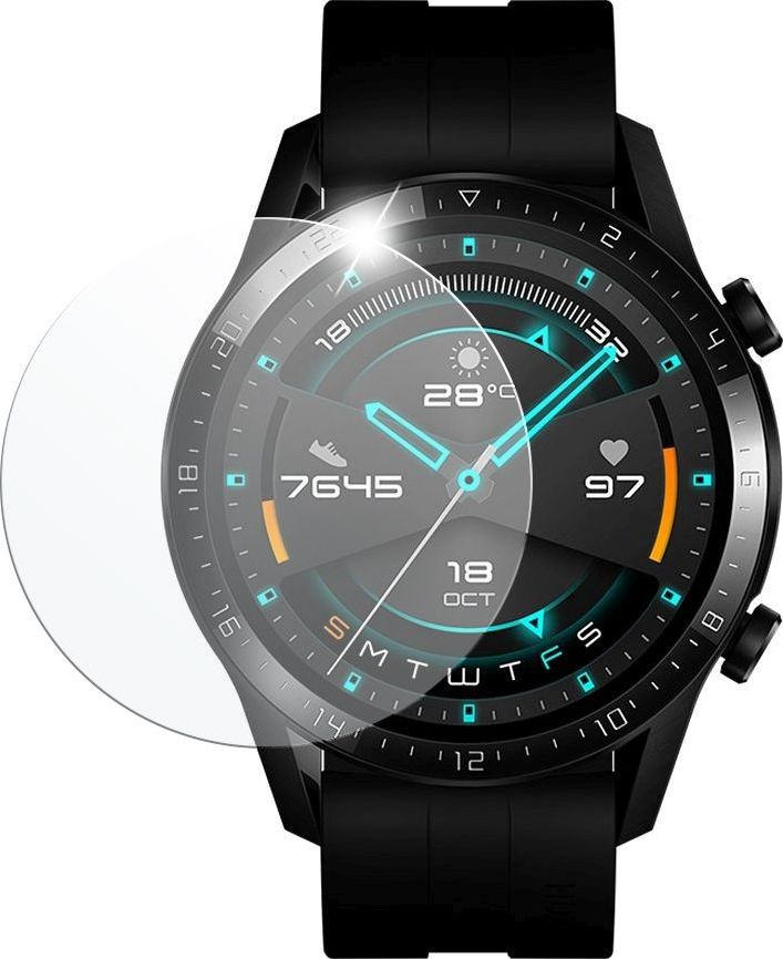 Ochranné tvrzené sklo FIXED pro smartwatch Huawei Watch GT 2 (46 mm), 2 ks v balení, čiré