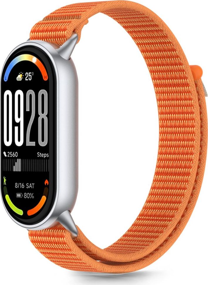 TECH-PROTECT NYLON STRIPE XIAOMI SMART BAND 8 / 9 / 10 / NFC ORANGE/GREY