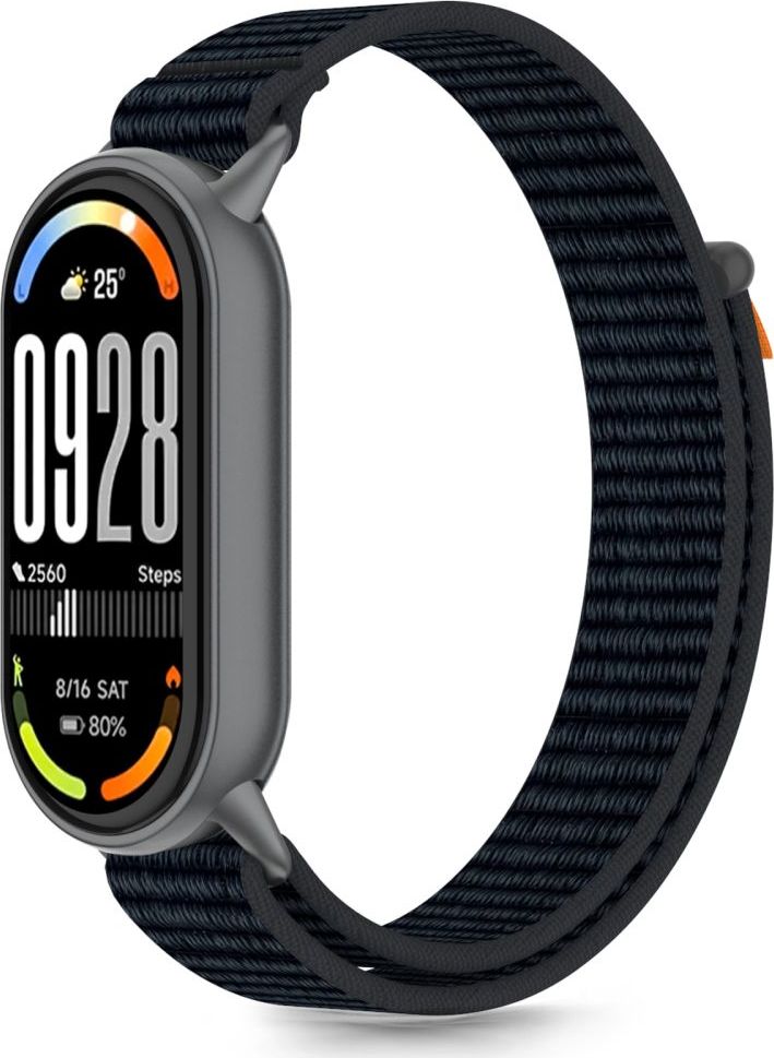 TECH-PROTECT NYLON STRIPE XIAOMI SMART BAND 8 / 9 / 10 / NFC BLACK/ORANGE