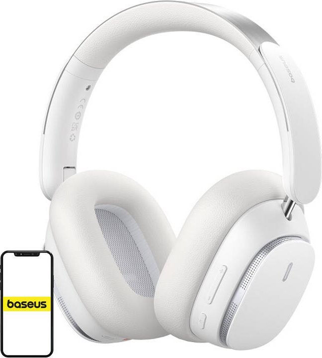 Bezdrátová sluchátka Baseus Bowie H1 Bluetooth 5.2 (bílá)