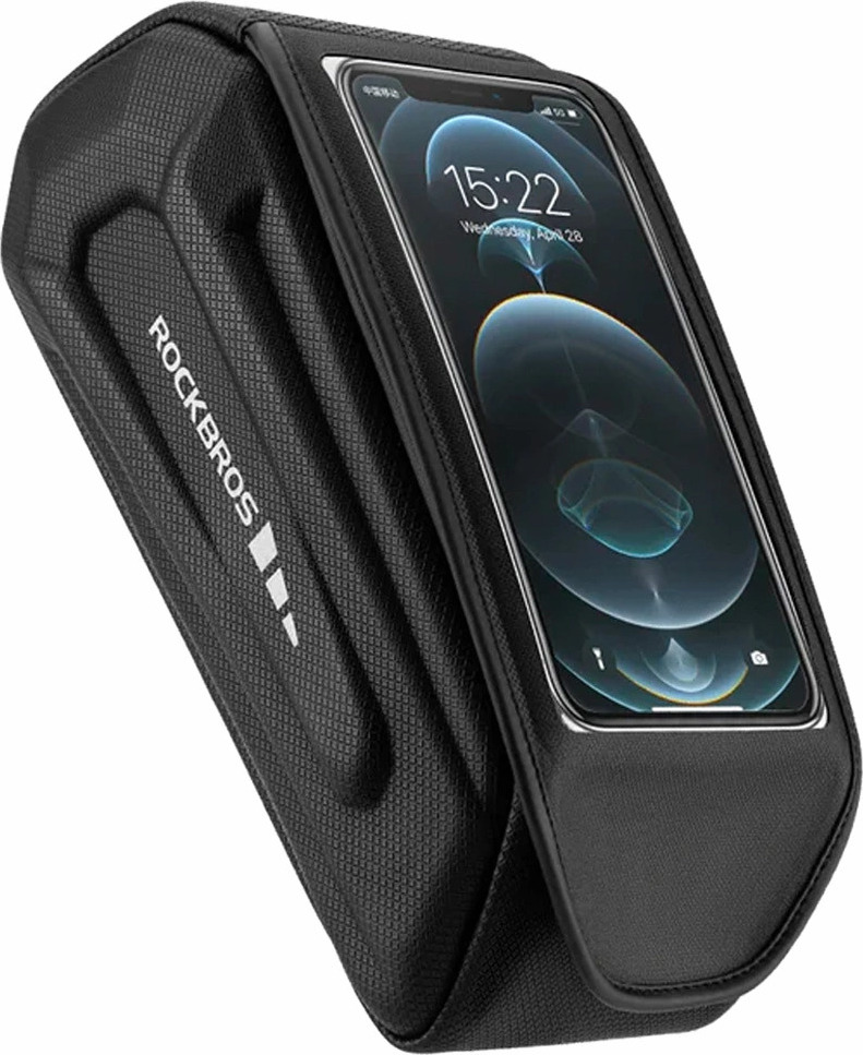 Rockbros 30120064001 vodotěsná brašna na rám kola s krytem na telefon - černá