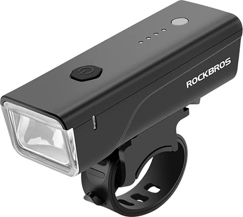 Rockbros 24510003001 přední světlo na kolo 260 lm + kabel USB-C - USB-A - černé