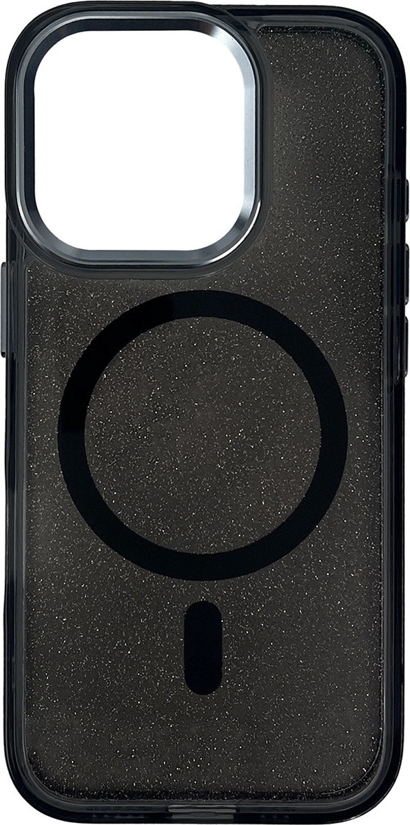 Třpytivý kryt MagSafe pro iPhone 16 Pro Max - černý s třpytkami