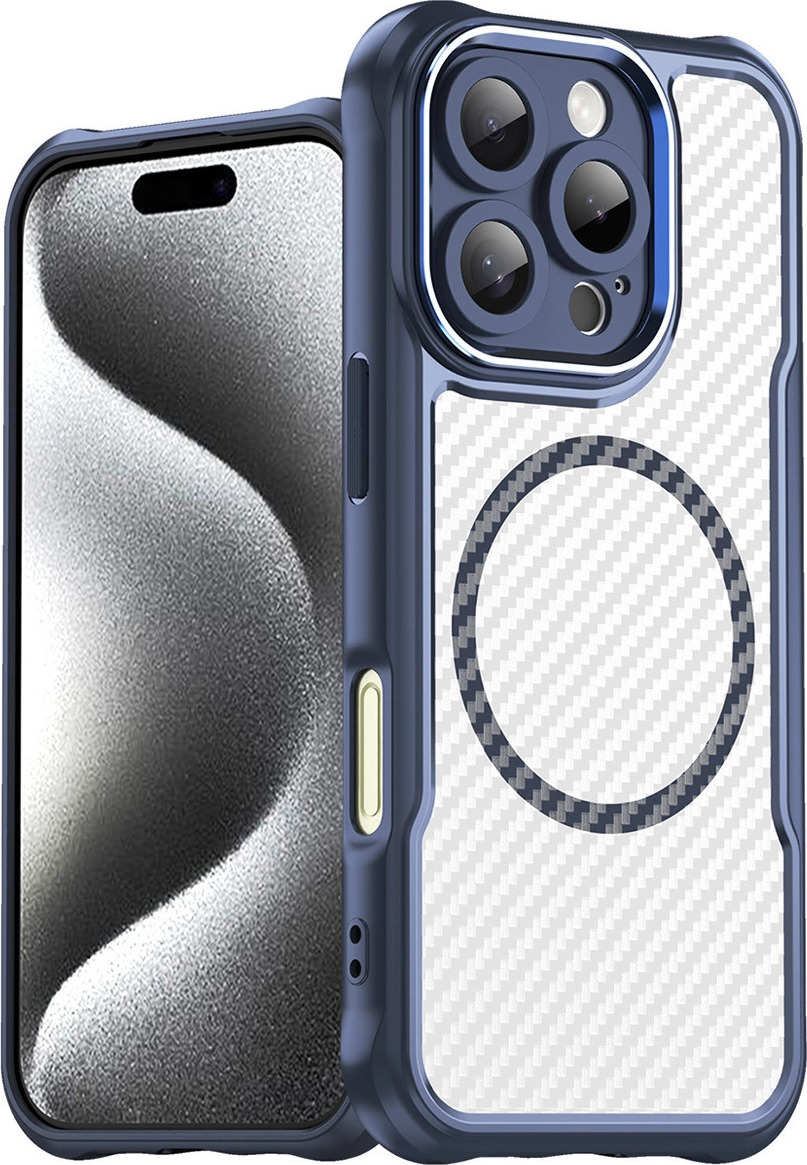Silikonový kryt MagSafe pro iPhone 16 Pro Max – modrý