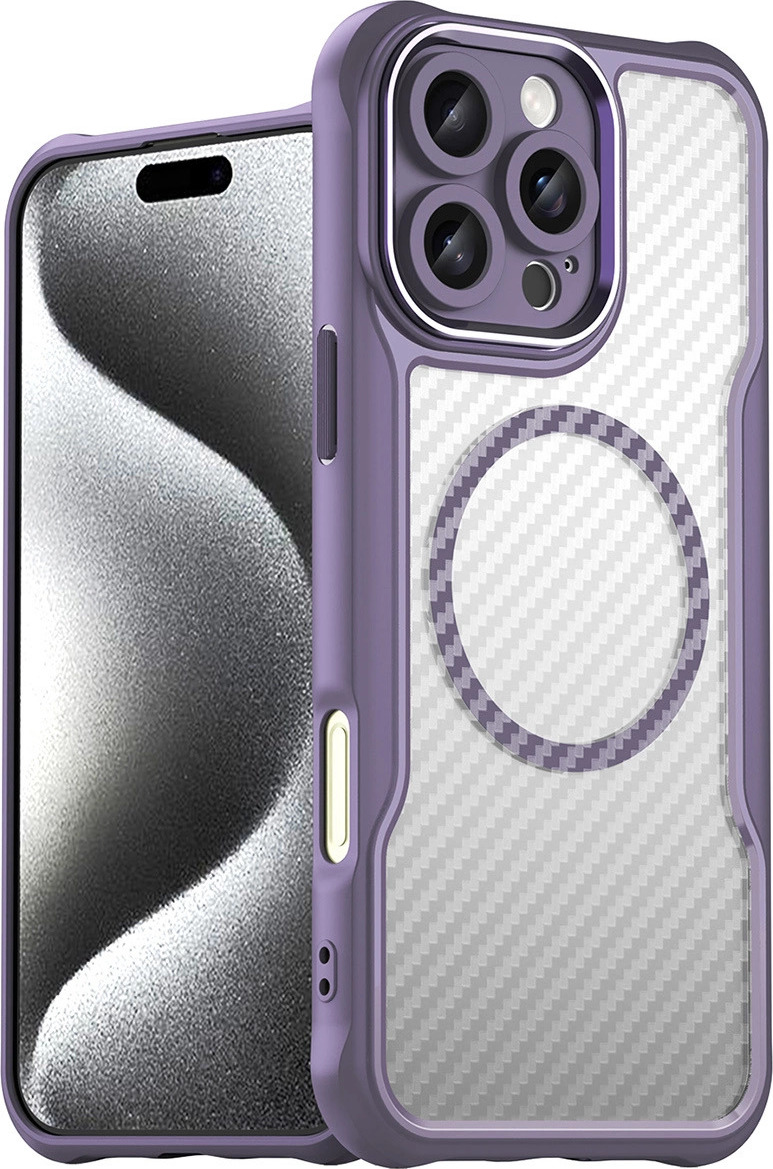 Silikonový kryt MagSafe pro iPhone 16 Pro Max – fialový