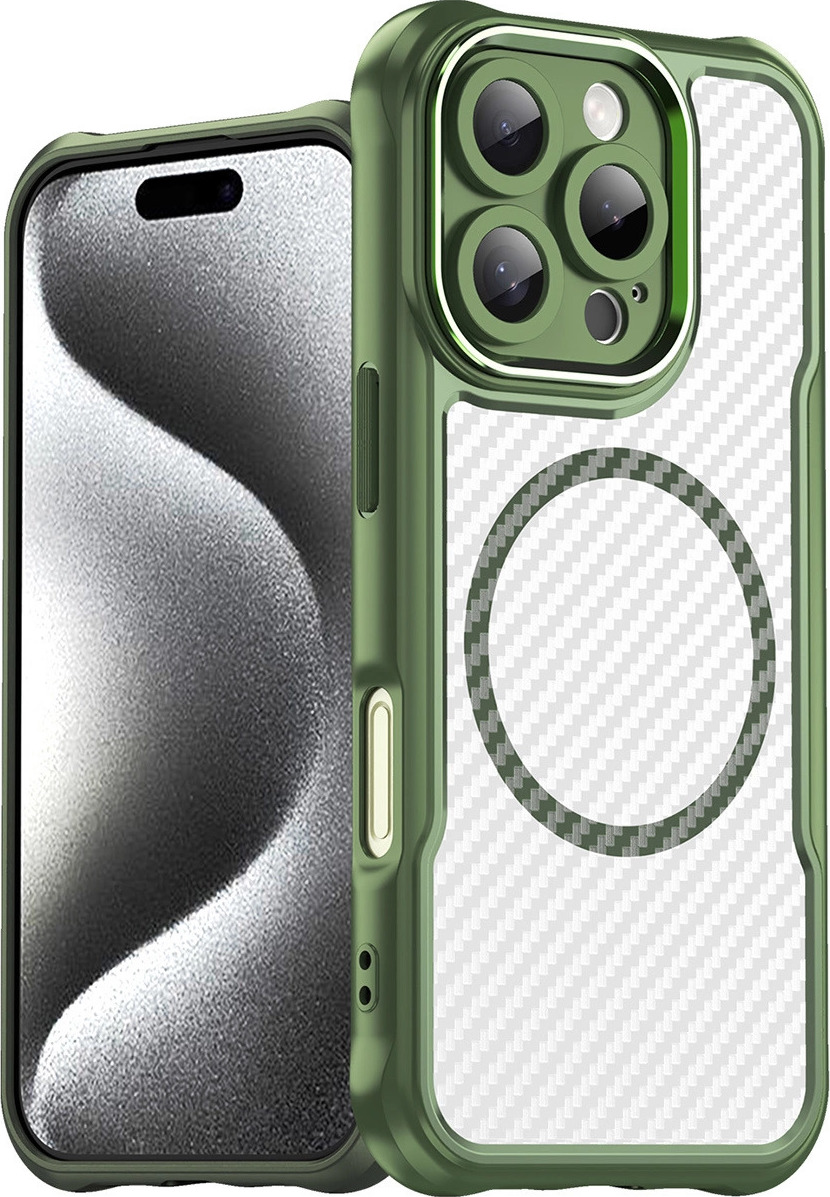 Silikonový kryt MagSafe pro iPhone 16 Pro Max – zelený