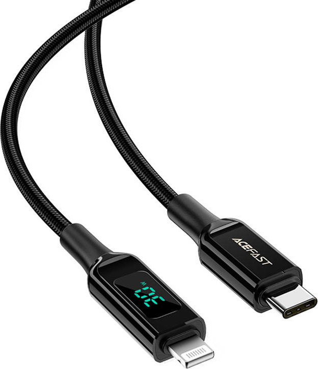 Acefast cable MFI USB Type C - Lightning 1.2m, 30W, 3A black (C6-01 Black)