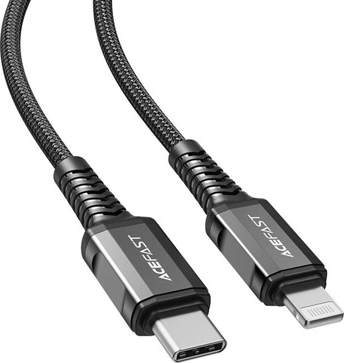 Acefast C1-01 Lightning - USB-C MFi PD cable 30W 3A 480Mb/s 1.2m - black