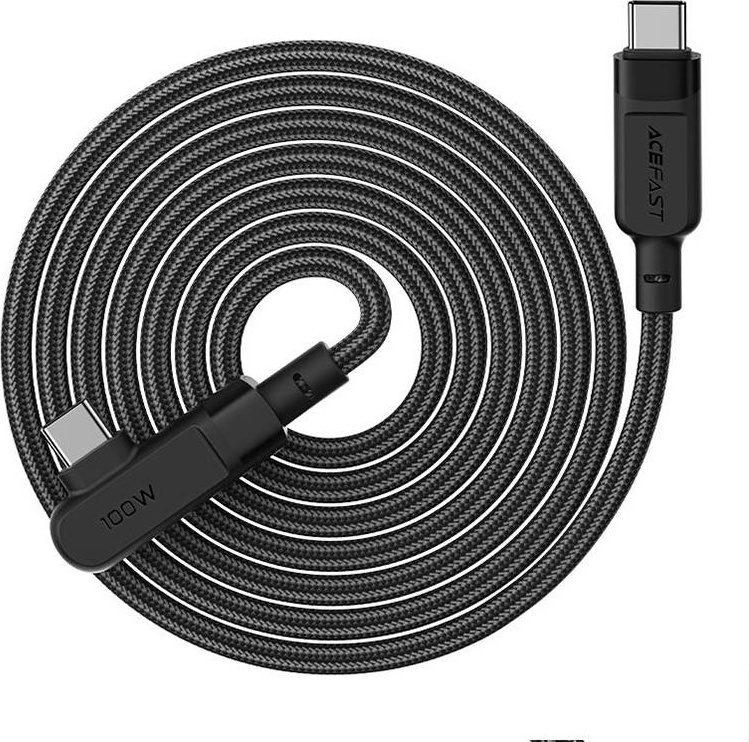 Kabel USB-C na USB-C Acefast C5-03 úhlový kabel, 100 W, 2 m (černý)