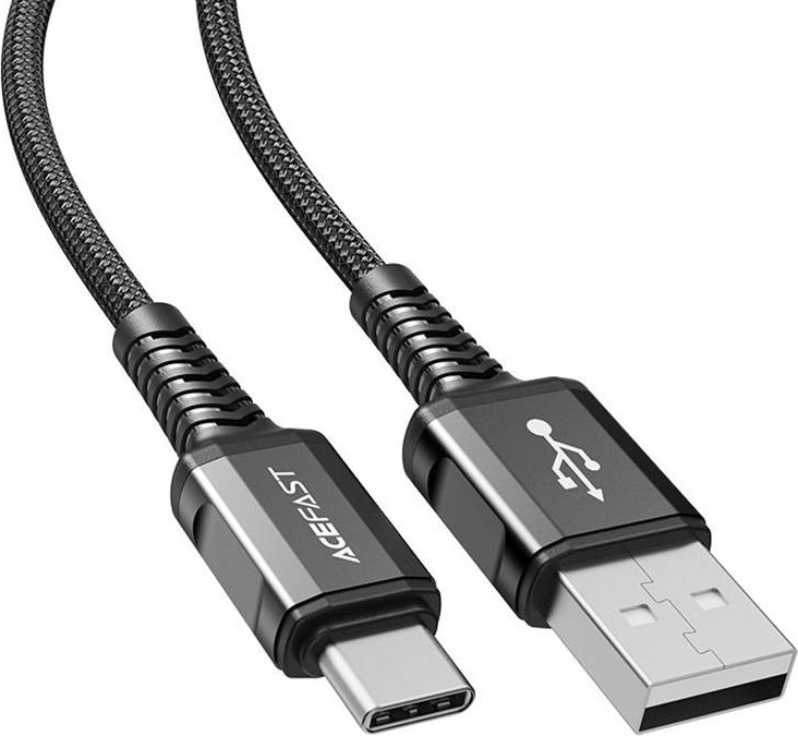 Acefast USB cable - USB Type C 1.2m, 3A black (C1-04 black)