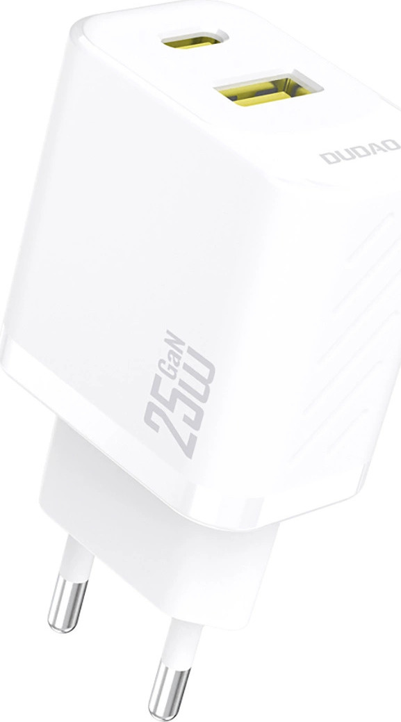 Nabíječka Dudao A26T GaN 25W USB-A, USB-C - bílá