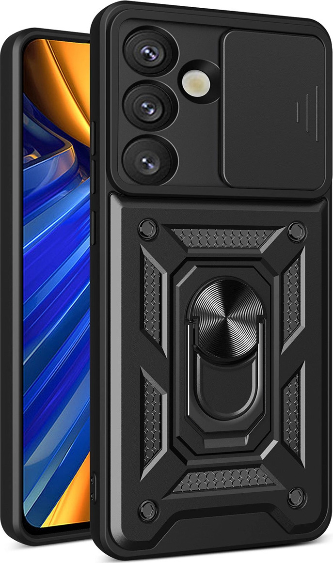 Hybridní kryt Camshield se stojánkem a krytem kamery pro Google Pixel 9 Pro XL 5G / 10 Pro XL 5G - černý