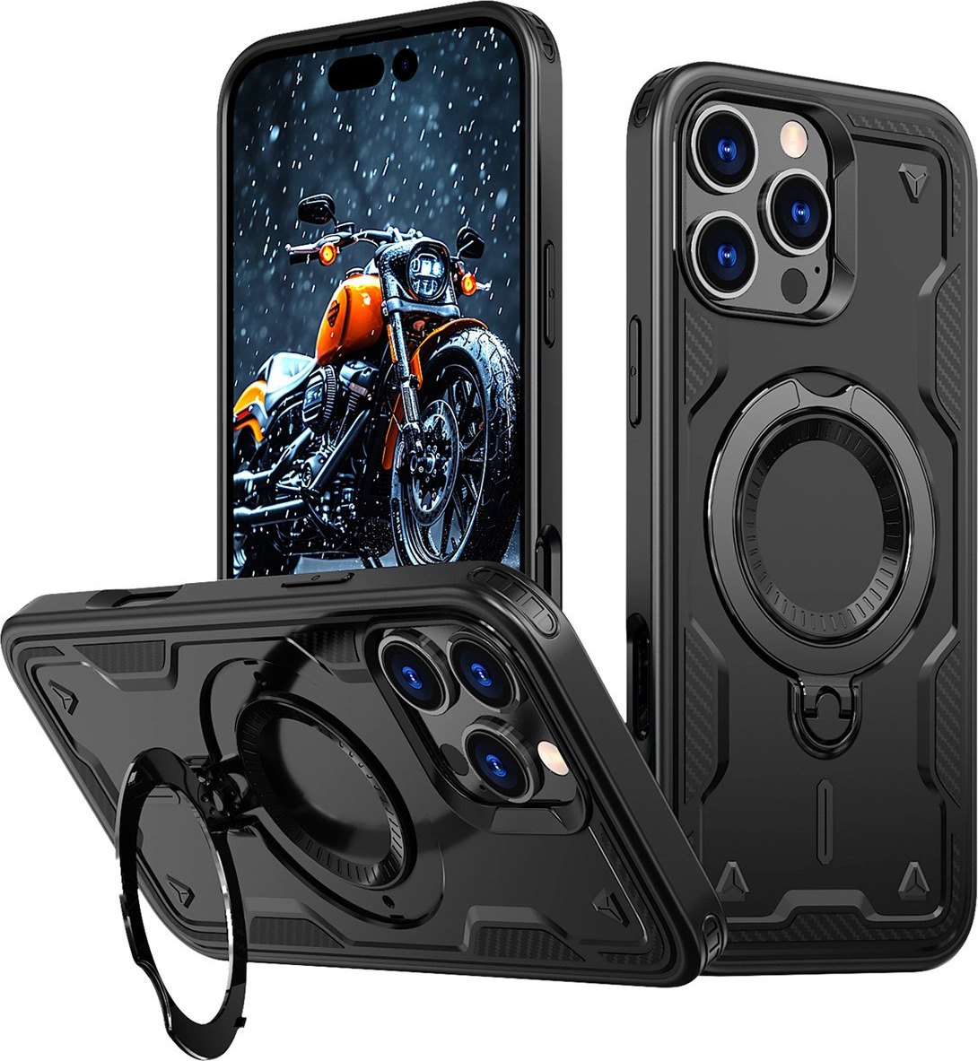 Hybrid Armor Trendy kryt s MagSafe pro iPhone 16 Pro Max - černý