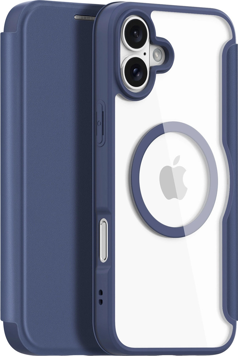 Pouzdro Dux Ducis Skin X Pro pro iPhone 16 s MagSafe a flipem - modré