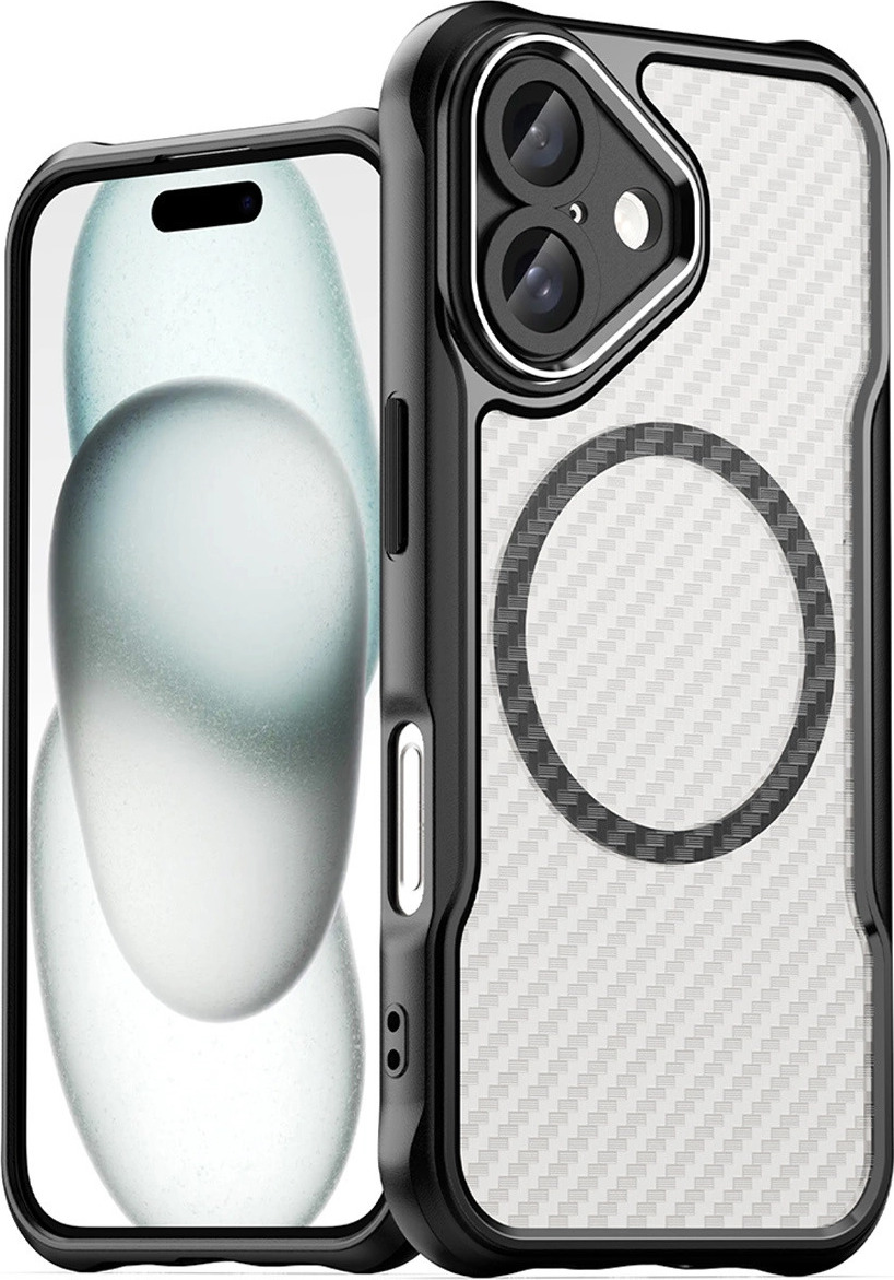 Silikonový kryt MagSafe Leading Series pro iPhone 16 - černý