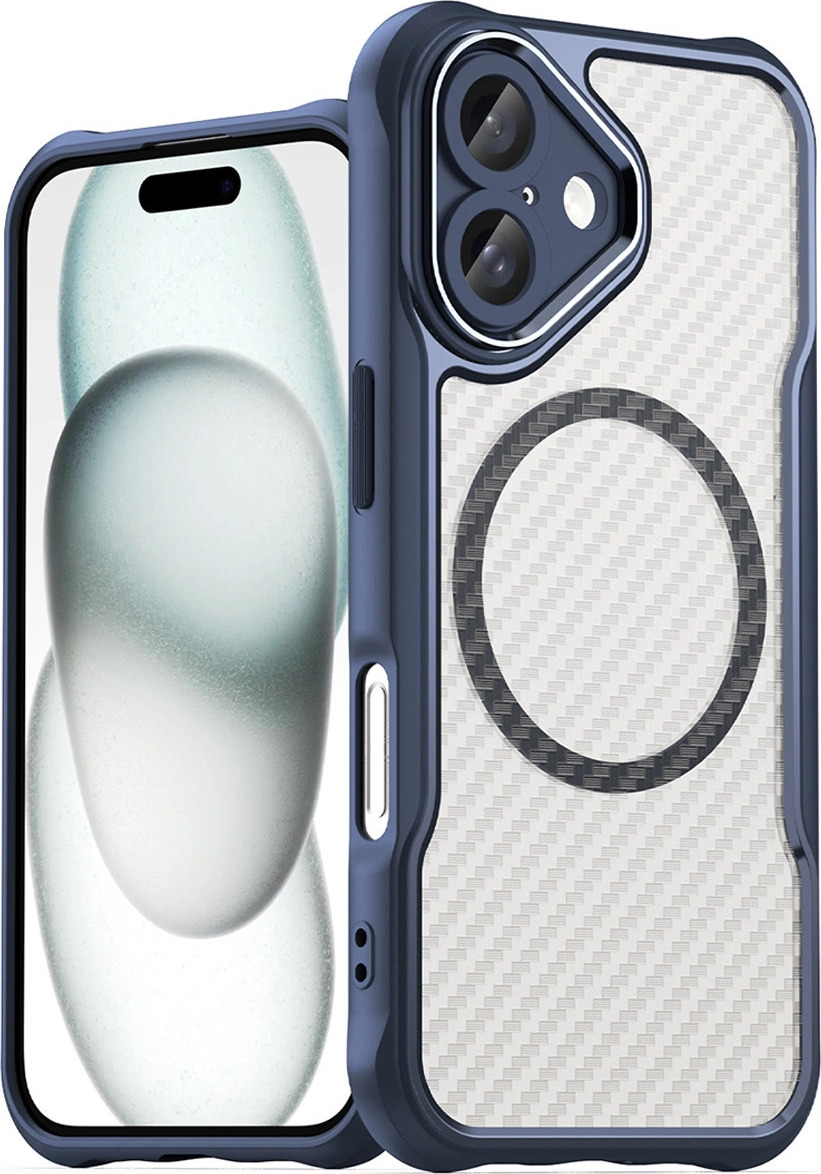 Silikonový kryt MagSafe Leading Series pro iPhone 16 – modrý