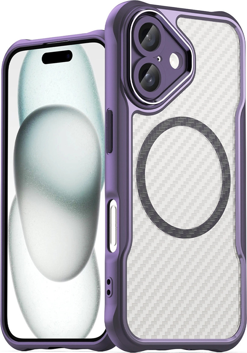 Silikonový kryt MagSafe Leading Series pro iPhone 16 - fialový