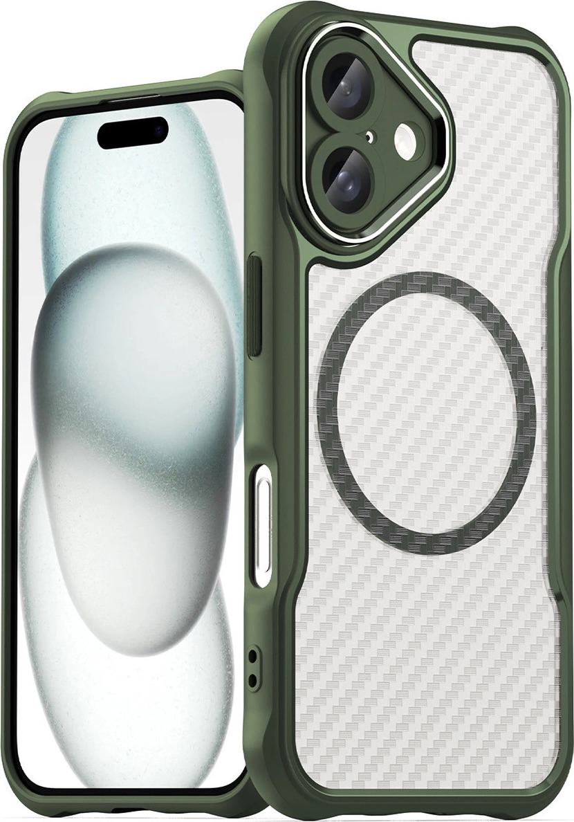 Silikonový kryt MagSafe Leading Series pro iPhone 16 - zelený