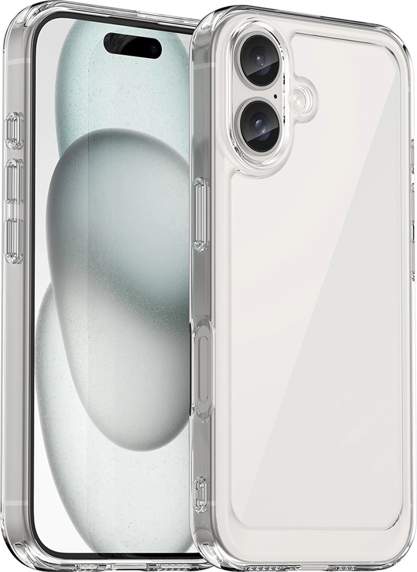 Kryt Outer Space s gelovým rámečkem pro iPhone 16 Plus – čirý