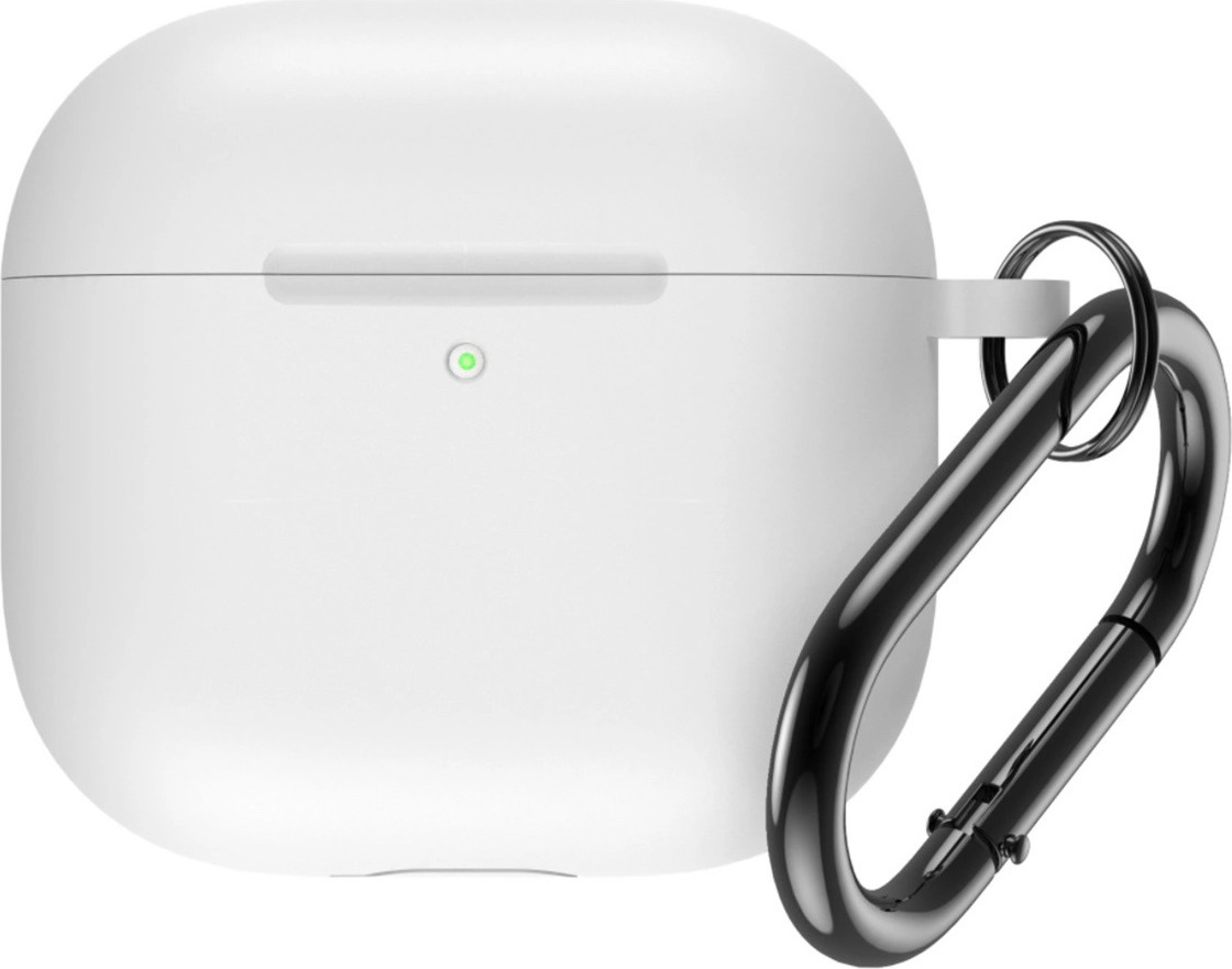 Silikonové pouzdro s karabinou pro Airpods 4 - bílé