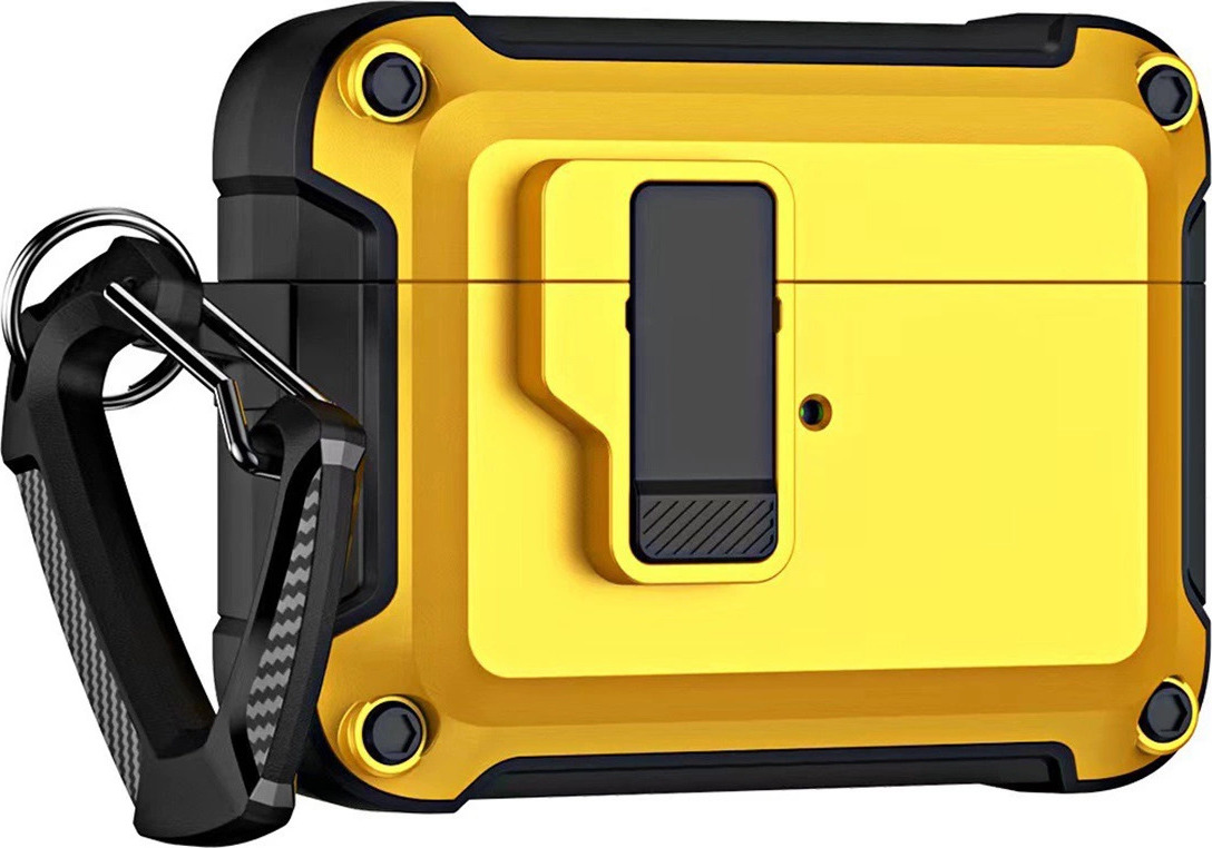 Pouzdro Armor s karabinou na Airpods 4 Pro – žluté